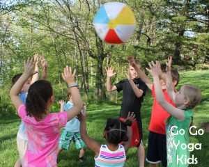 Beach Ball Yoga Game for Kids Go Go Yoga For Kids
