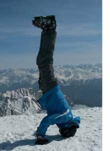 snow-headstand