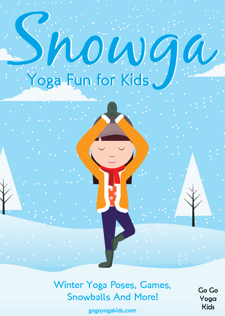 Get Your Free Winter Holiday Kids Snowga Yoga Lesson Plan below. Use your mats as bobsleds, plan the yoga snowball fight game and build snow forts. 