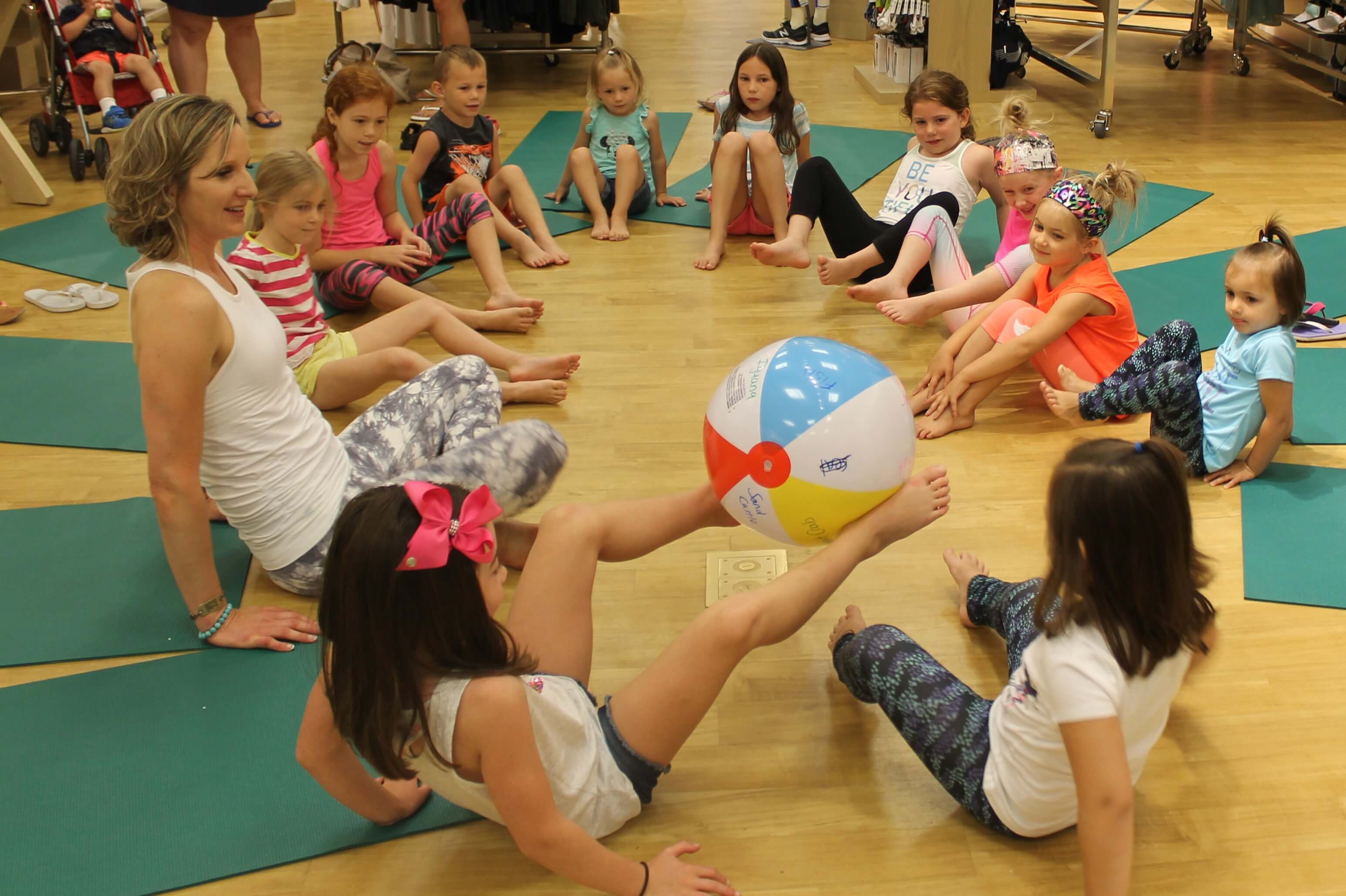 beach ball yoga