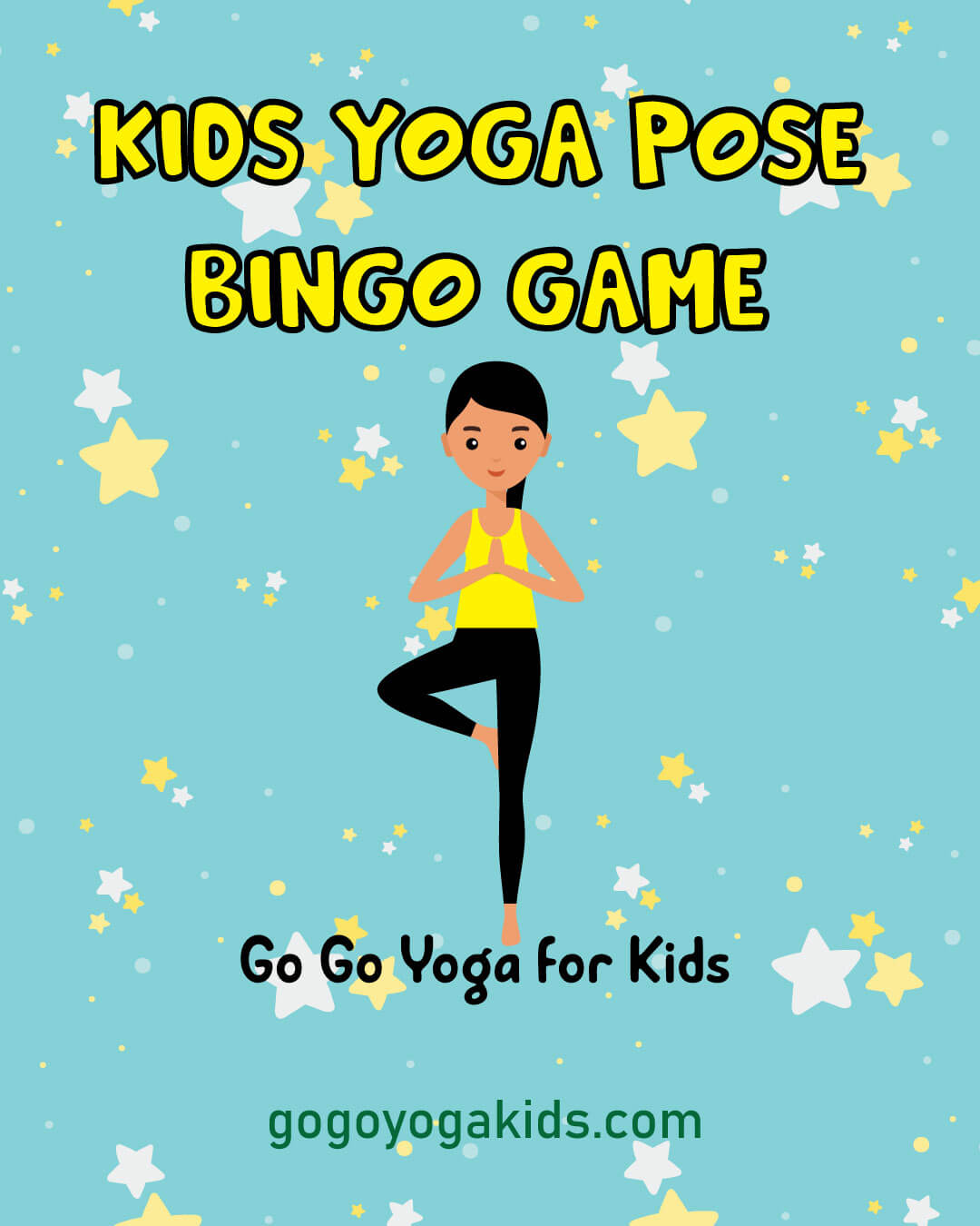 yoga pose bingo game