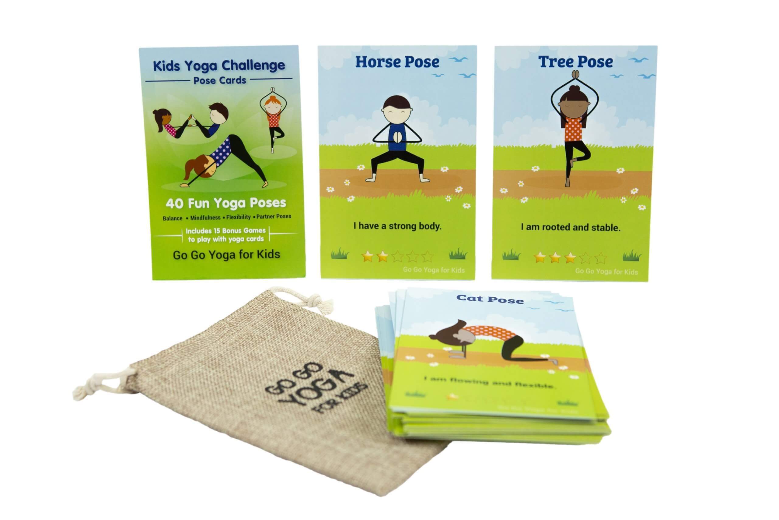 kids yoga challenge pose cards